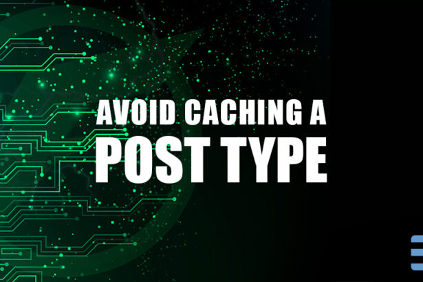 Avoid caching a post type